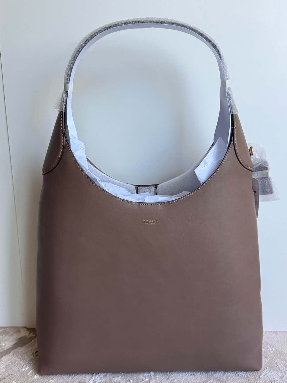 Coach Brooklyn 39 Bag in Brass / Dark Stone color NWT